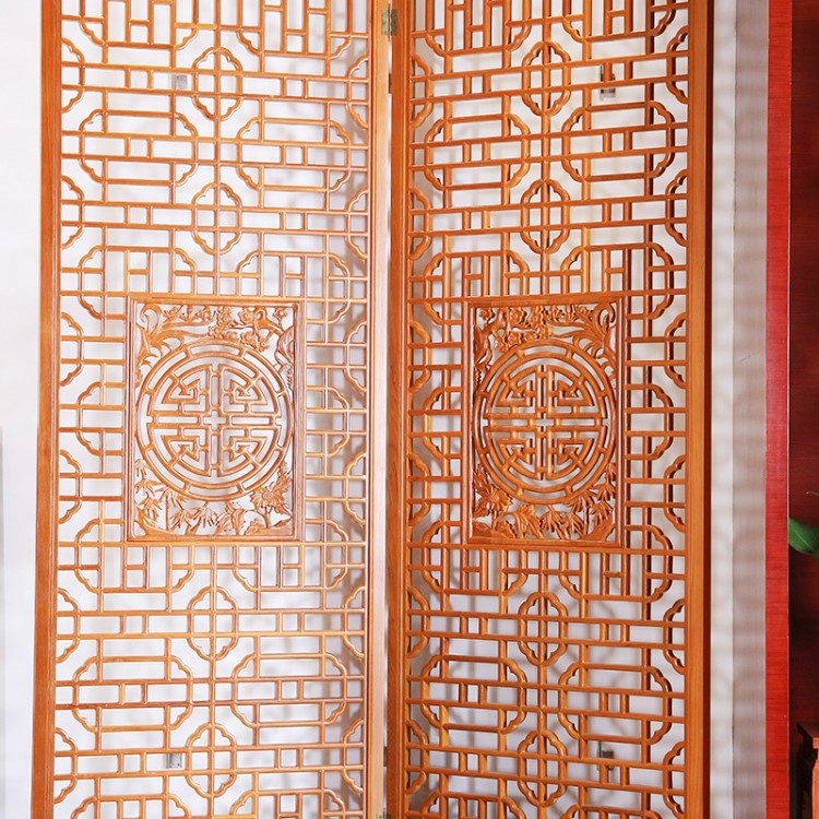 定制中式屏風(fēng) 泰國(guó)柚木新款客廳沙發(fā)背景墻 玄關(guān)柜花格批發(fā)