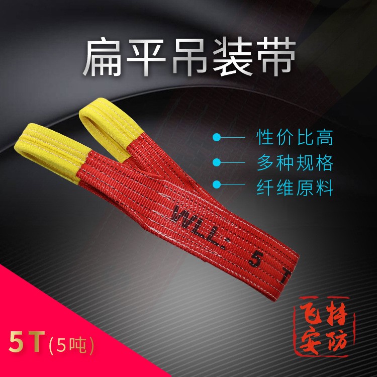 5000KG 合成纖維扁平吊裝帶 雙扣扁平吊裝帶 環(huán)形扁平吊裝帶