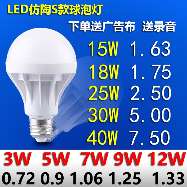廠家直銷 led燈具 地攤led球泡燈 家用LED燈泡白光 螺口節(jié)能燈泡