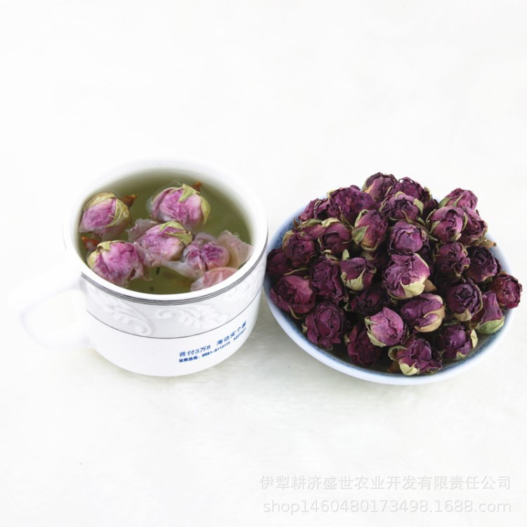 新疆和田大马士革玫瑰花茶干玫瑰花苞沙漠玫瑰茶叶散装批发包邮