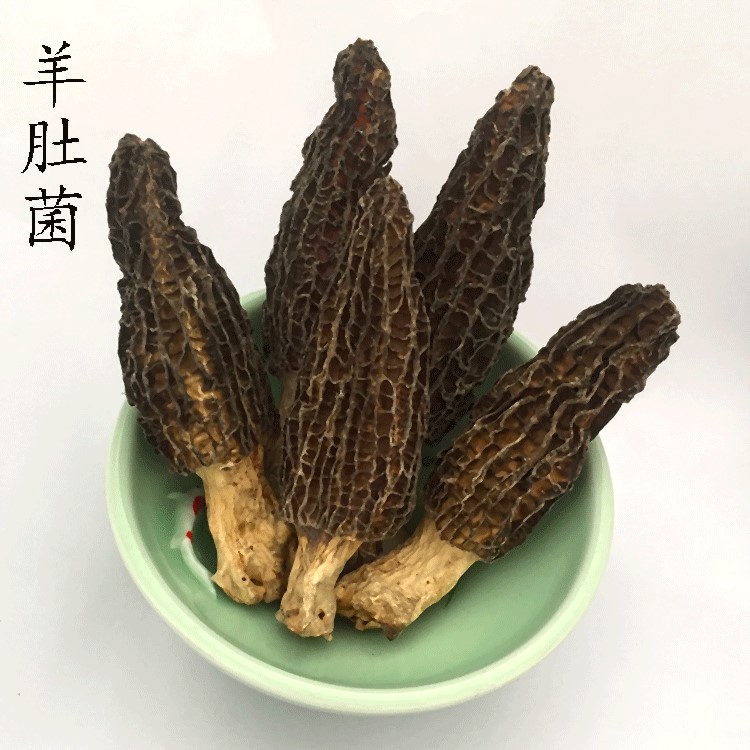 批發(fā)羊肚菌 產(chǎn)地直批高品質(zhì)帶柄干羊肚菌 煲湯料500克/袋一件代發(fā)