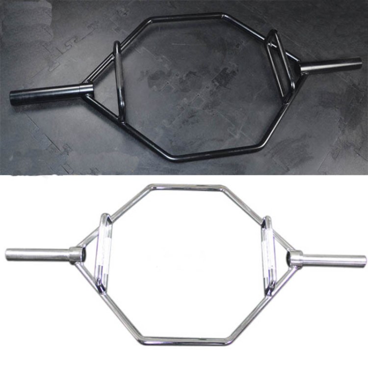 廠家直銷大環(huán)形奧桿健身房硬拉大曲六角奧桿聳肩杠鈴