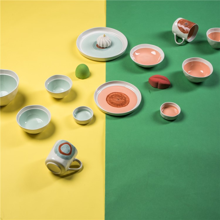 馬卡龍配套合輯 家用生活陶瓷創(chuàng)意裝 個性餐廳餐具禮品禮盒可定制