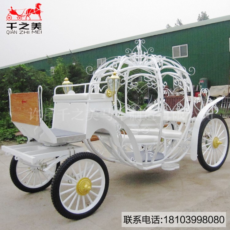 小矮馬歐式馬車(chē)公主南瓜馬車(chē)婚慶馬車(chē)觀光旅游婚禮租賃可改電動(dòng)