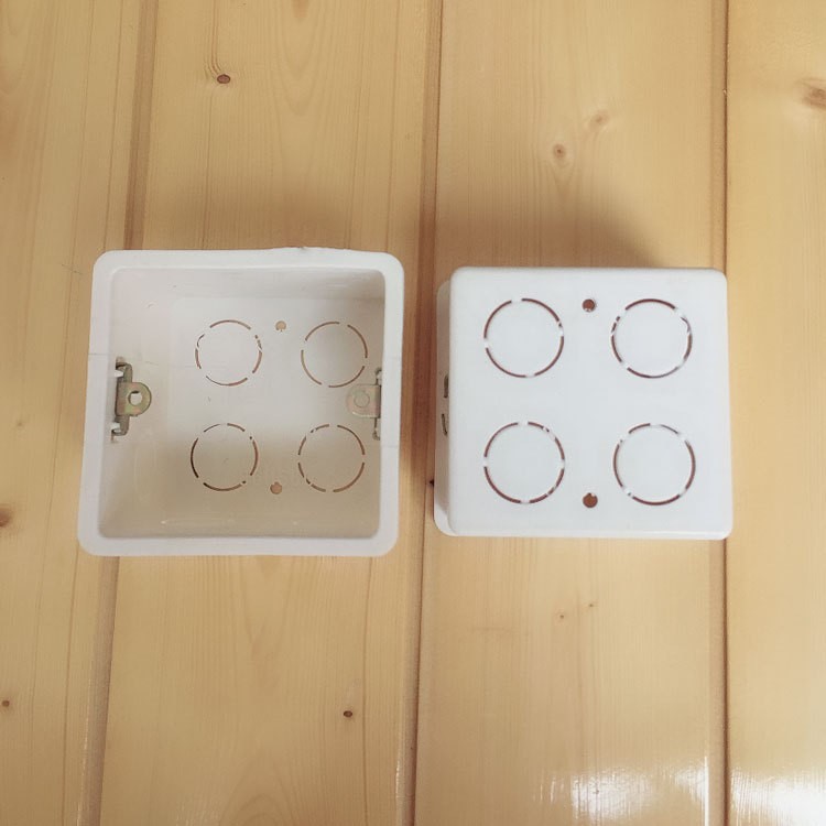 86開關盒插座盒底盒接線盒沖孔預埋暗盒單盒深盒下線盒pvc hs60