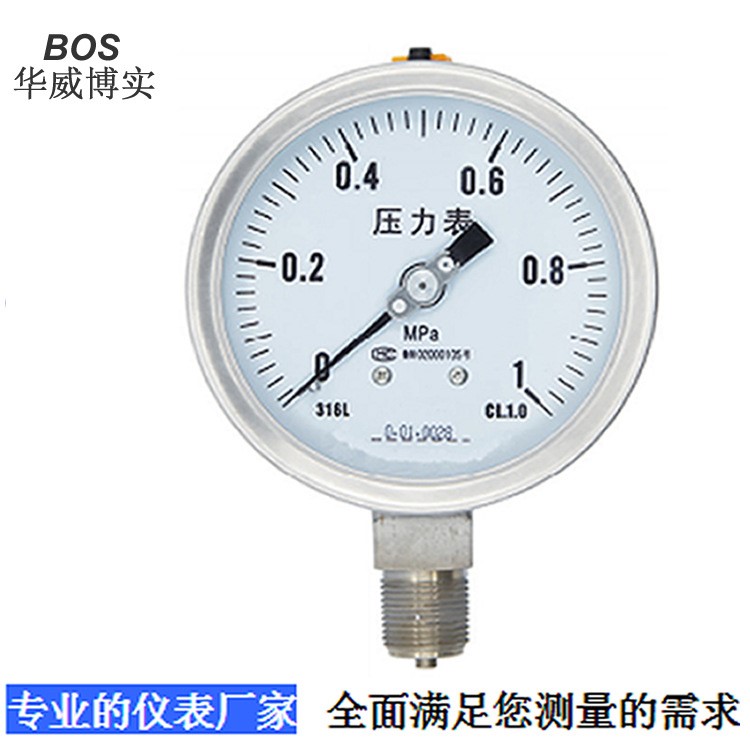 BOS-YL YH100不銹鋼壓力表 品牌產品 山東東營供應