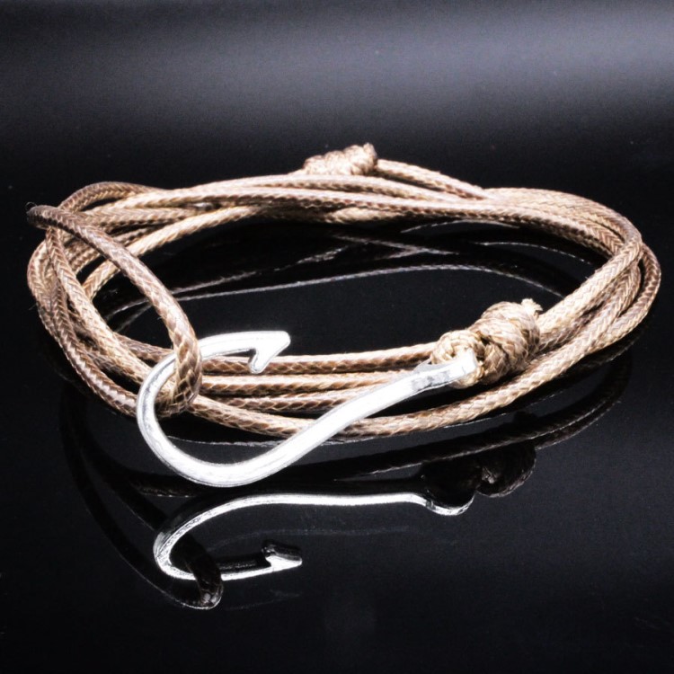 WBO94 2015 海軍風(fēng) DIY 高品質(zhì) 多層 古銀 魚鉤 手鏈 亞馬遜爆款