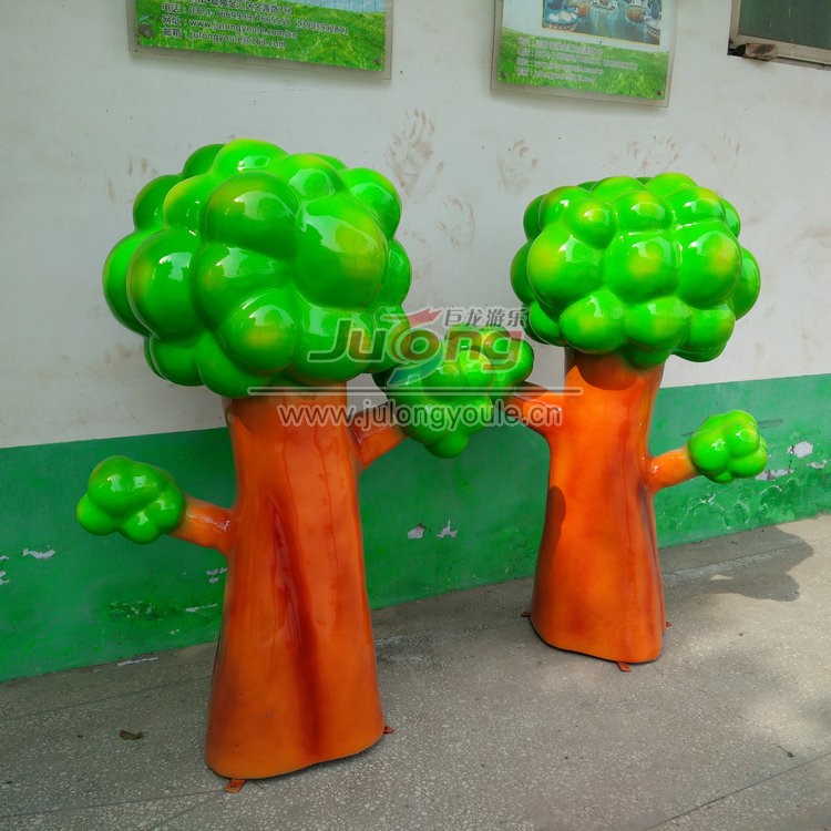 公園、游樂(lè)場(chǎng)、幼兒園、兒童樂(lè)園玻璃鋼卡通擺件仿真卡通樹(shù)