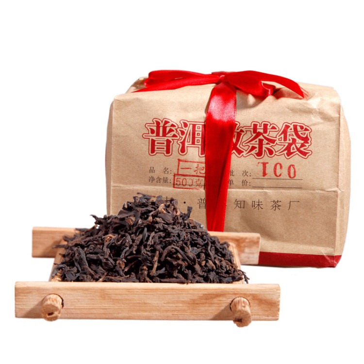 云南普洱 茶 熟茶 2006年原料  一把抓500g陈年普洱 散茶批发