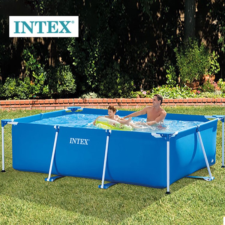 INTEX28272戶外養(yǎng)魚(yú)池水池家庭兒童戲水池成人家用超大支架游泳池