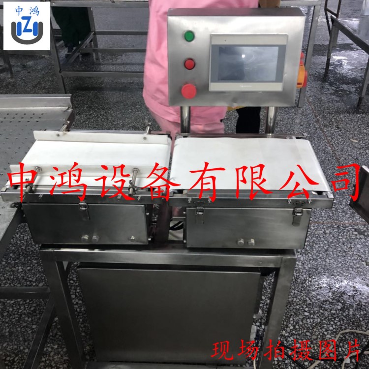 西裝鴨自動脫鉤自動稱重流水線設備  817老母雞重量分揀機