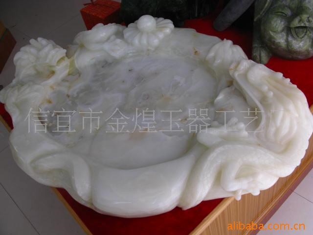 廠家批發供應 玉石玉雕 商務上選贈品 阿富汗玉茶盤玉器擺件