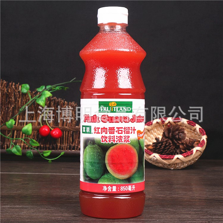 量大價優(yōu) 富聯紅肉番石榴汁850ml 芭樂果味濃漿濃縮果汁飲料