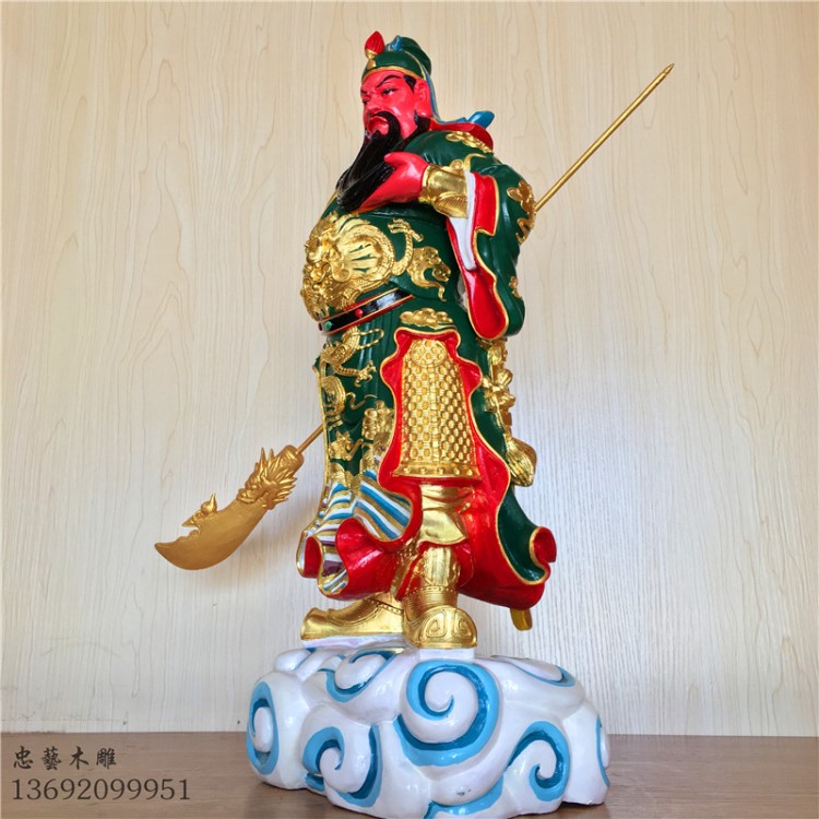 香樟木雕關(guān)公佛像 武財神爺 開業(yè)禮品 漆線雕 重新 貼金 佛像定做