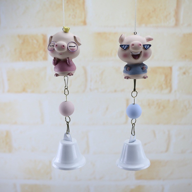 2363-5酷樂豬風鈴 創意新奇個性家居裝飾吊件工藝品車飾精品禮物