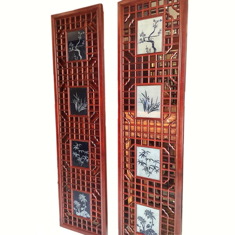 滿洲窗屏風隔斷定做原木制作 廣東嶺南文化豪華仿古門