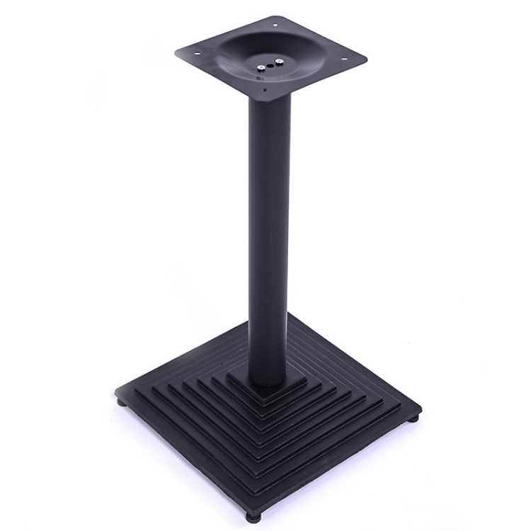 厂家直供黑色铸铁方梯形台脚餐台脚酒吧餐厅咖啡厅吧台架