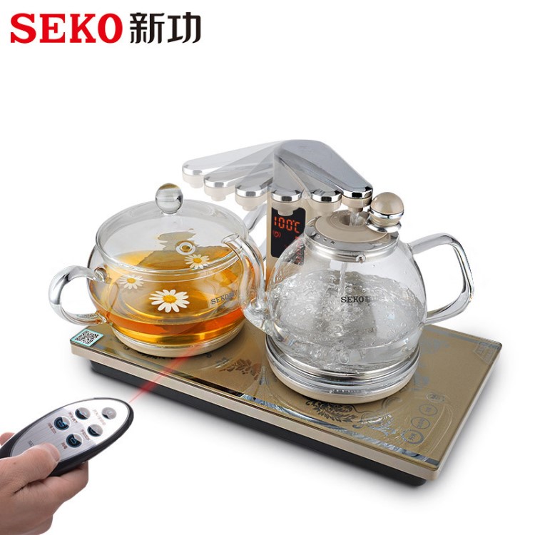 Seko/新功 F93遙控全自動電熱水壺自動上水茶藝爐智能煮茶壺水壺