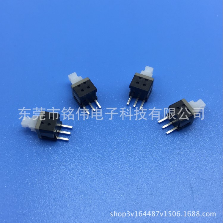 廠家直銷自鎖開關(guān)按鍵開關(guān)5.8*5.8自鎖單排帶鎖環(huán)保玩具開關(guān)
