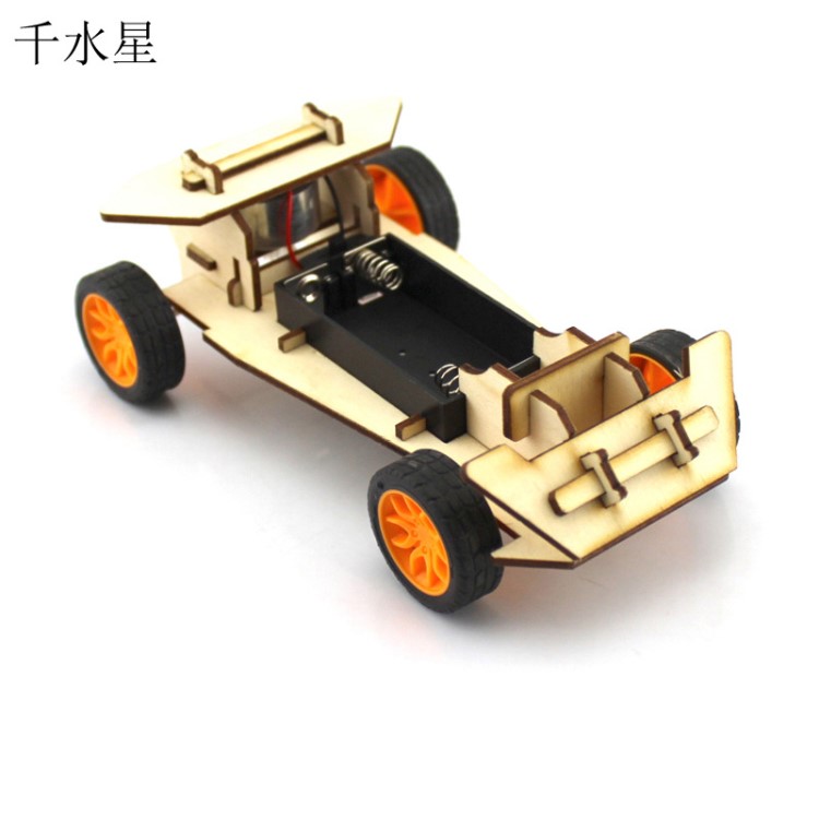 DIY益智玩具木板兩驅車小A 科技小制作stem教育科普教育實驗玩具