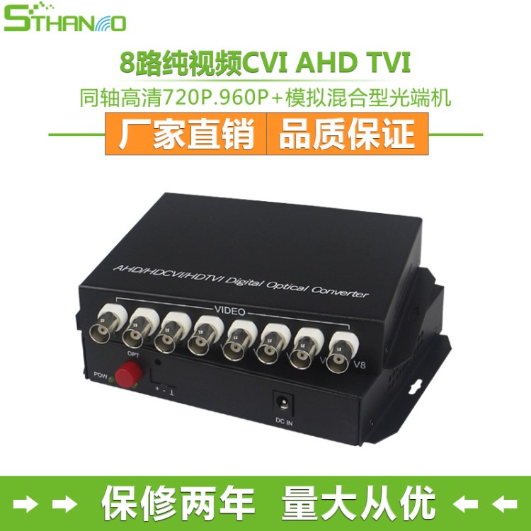 8路CVI光端機HDCVI大華同軸高清光端機AHD光端機?？礣VI