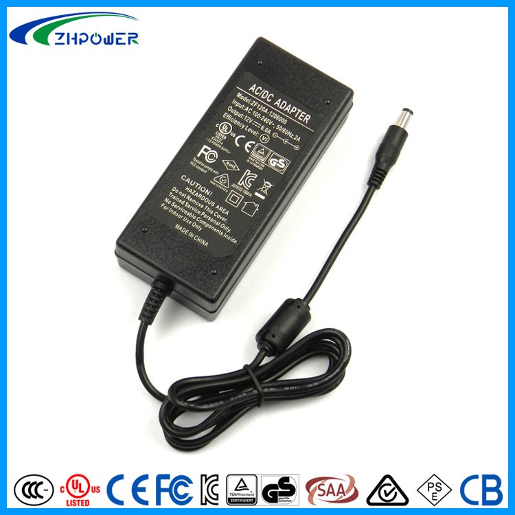 廠家直銷 12V6A 72W 電源適配器CCC UL KC CE PSE