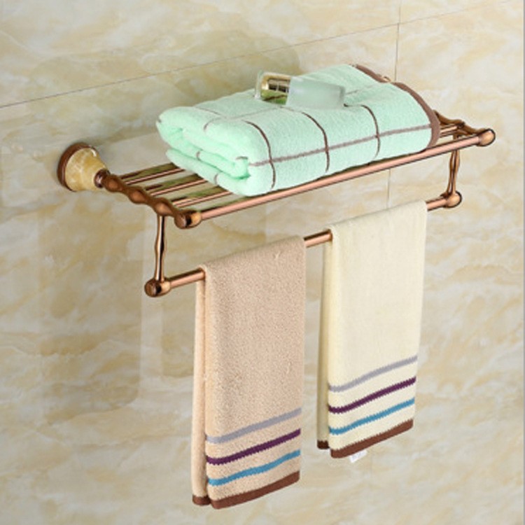 不銹鋼玫瑰金毛巾架整體衛(wèi)浴五金配件專用佳木斯綏化大慶