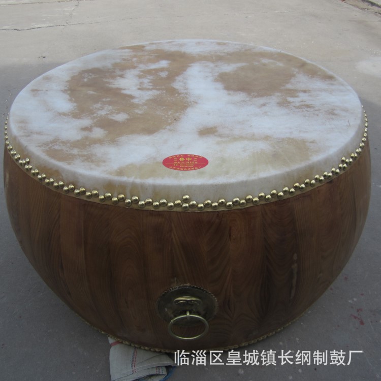 楸木牛皮鼓 原木色牛皮大鼓 黃牛皮牛皮鼓