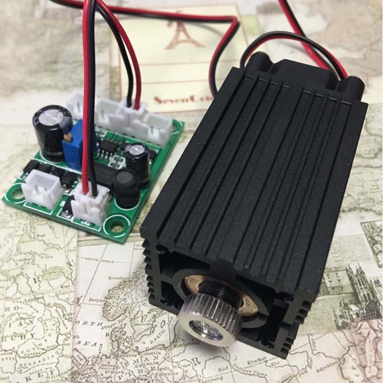 廠家直銷405nm 200mW可調焦雕刻激光器 12V帶TTL調制可長時間工作