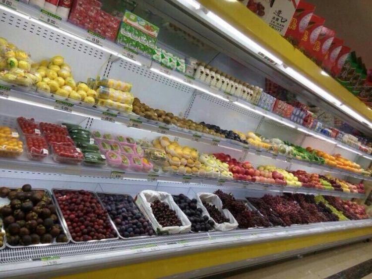 厂家直销江西省水果风幕柜保鲜柜展示柜超市水果保鲜柜风幕柜专用