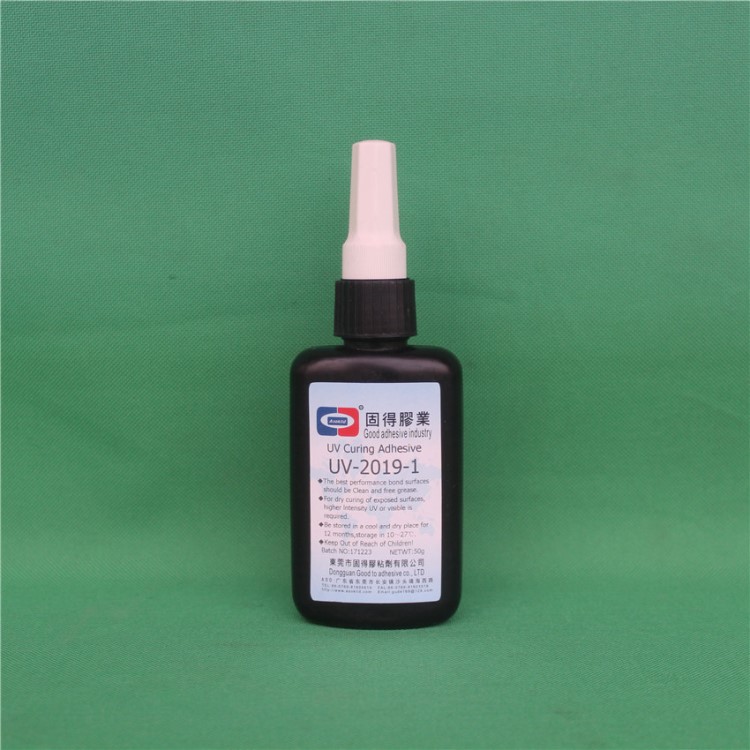 供應(yīng)UV-2019-1LED燈飾塑料、PC、PVC、PMMA、粘玻璃表干型UV膠水