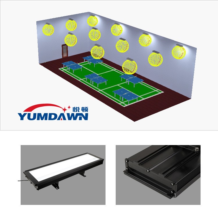 乒乓球羽毛球館結合場地照明，混合型球館燈光設計