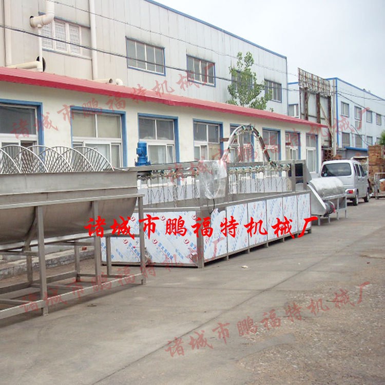 連續豬頭燙毛鍋 吊掛式燙豬頭池 鵬福特燙豬頭設備價格