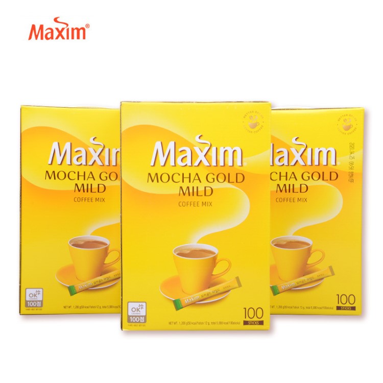 一件代发 韩国麦馨咖啡/Maxim摩卡味三合一100条礼盒速溶饮品