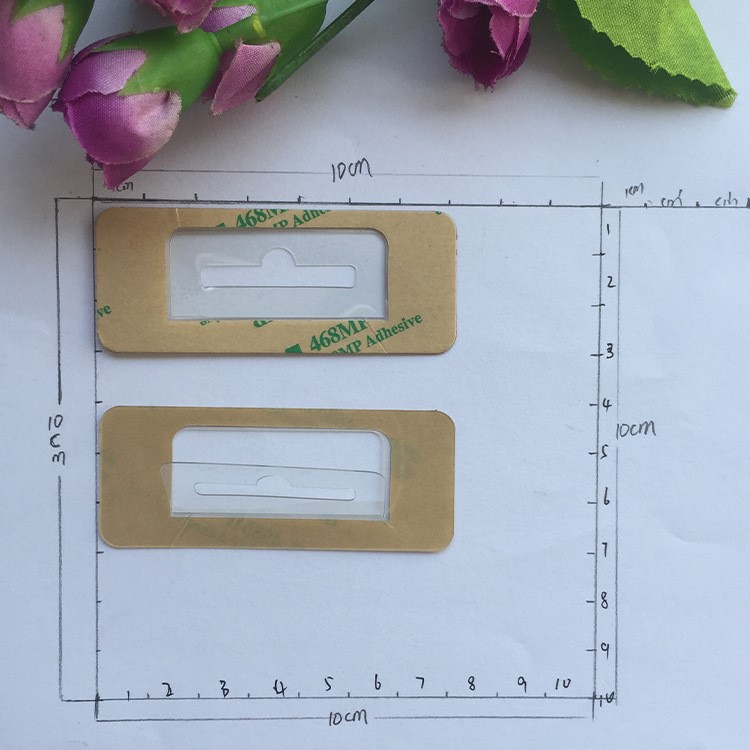 PET掛鉤 PVC背膠掛鉤 飛機(jī)孔單面雙面自粘膠掛鉤 背膠掛鉤 包裝盒
