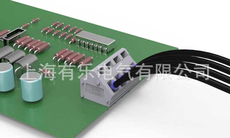 PCB線路板彈簧接線端子仿wago5.0mm45度斜面進線灰色LS245-5.0