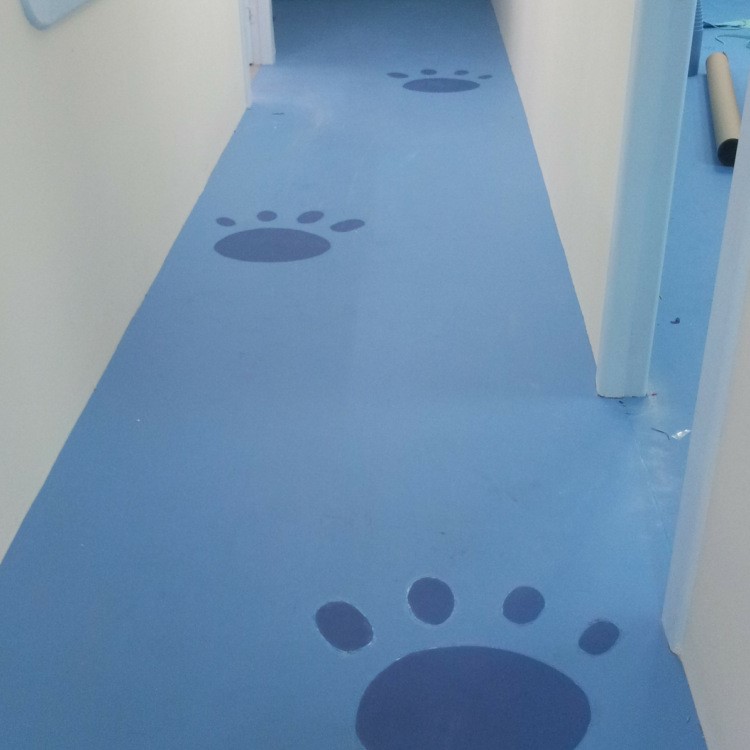 肇慶云浮惠州幼兒園pvc塑膠地板 彈性環保卡通pvc膠地板 色3.5