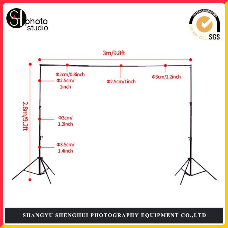廠家直銷2.8X3米攝影背景架龍門架3米橫桿2.8*3帶伸縮桿 背景燈架