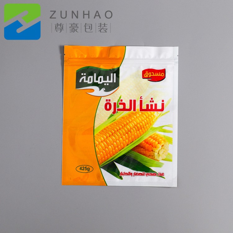 定制外貿(mào)玉米包裝袋創(chuàng)意食品包裝袋彩色復合包裝袋食品自封包裝袋