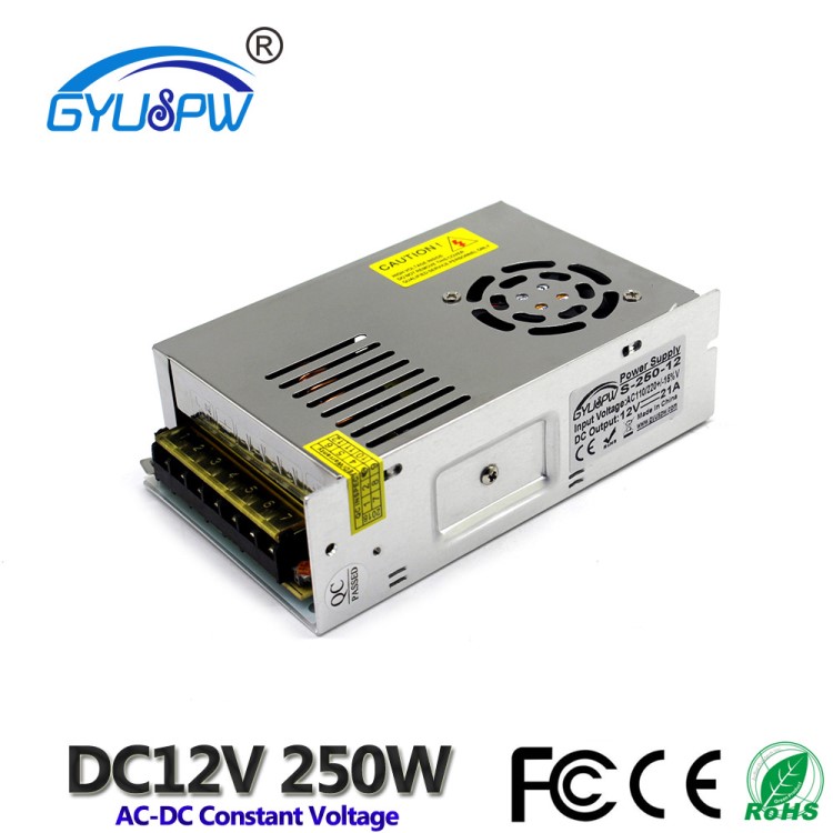 LED燈條模組顯示頻電源直流電源變壓器12V21A250W驅(qū)動(dòng)電源轉(zhuǎn)換器