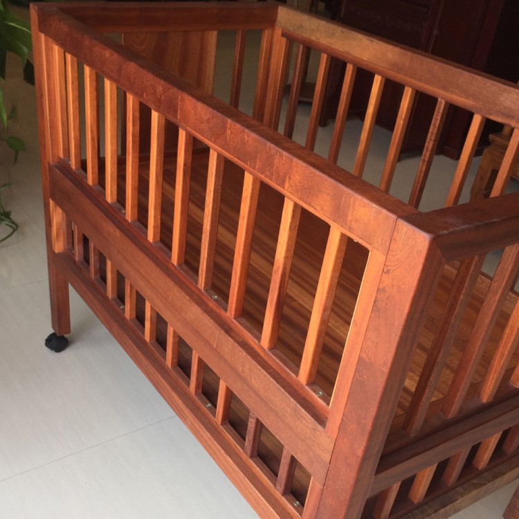 嬰兒床 手工源頭廠家供應原木嬰兒床 環保品質 可折圍欄