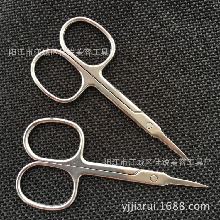 供應(yīng)2018年新品 液壓鏡光修眉剪子/化妝剪/尖嘴修眉剪/彎頭美容剪