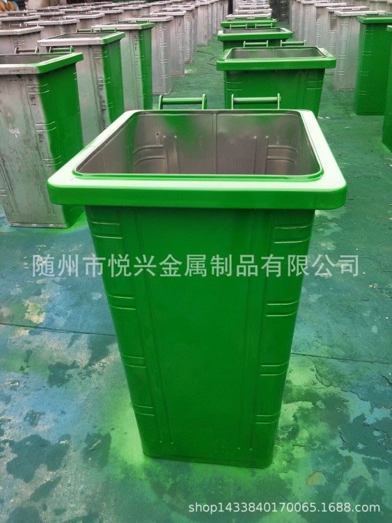 河南省巩义市环卫挂车垃圾桶挂车大铁桶镀锌垃圾桶240L量大优惠