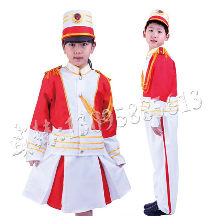 中小學生鼓號服裝幼兒園軍鼓服裝兒童表演服裝鼓樂隊服裝國旗服裝