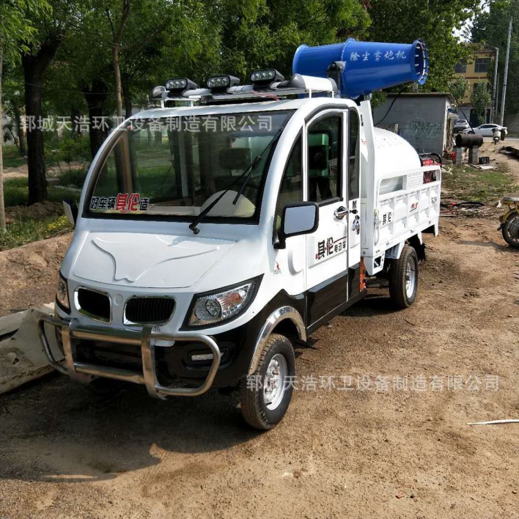 小型电动雾炮洒水车 新能源多功能电动四轮绿化小区洒水车