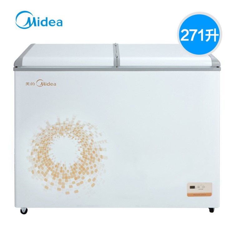 Midea/美的 BCD-271VEM冰柜雙溫雙室冷凍冷藏臥式家用商用冰柜
