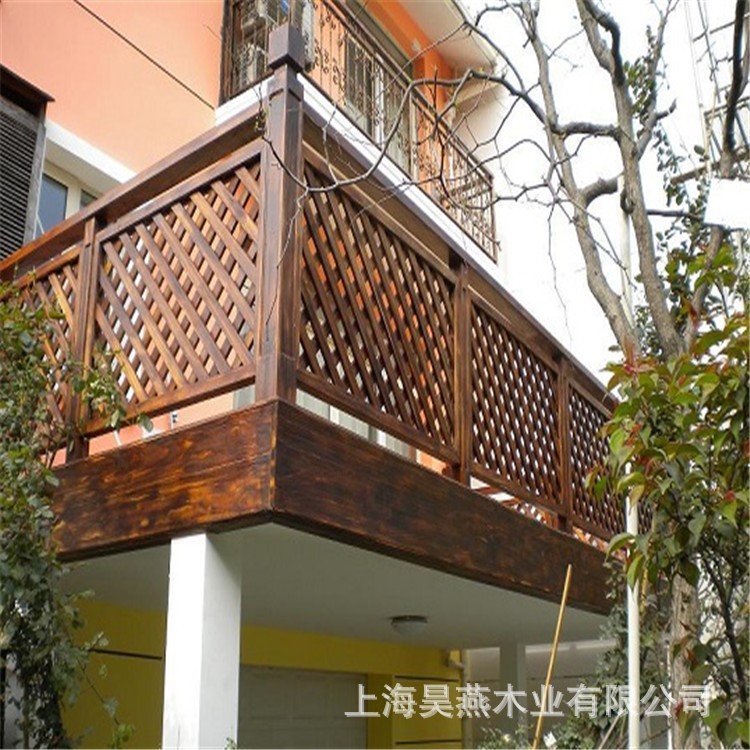 承接定做戶外防腐木欄桿 碳化木欄桿 南方松欄桿 規格