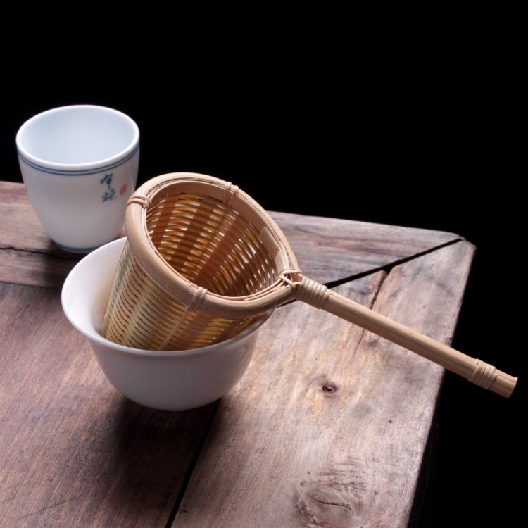 天然竹編茶濾器 竹編茶具 茶漏  竹編工藝品 出口日本 日式茶具