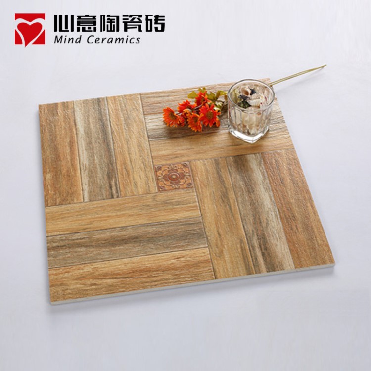 批發(fā)園花拼花仿木紋地磚 佛山陽(yáng)臺(tái)防滑仿實(shí)木地板瓷磚仿古磚 400