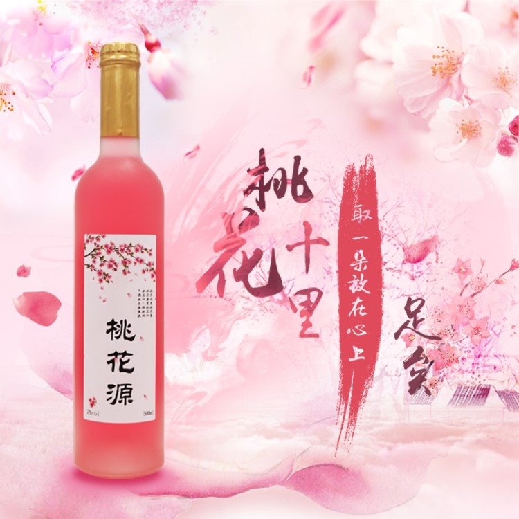 查理紅 桃花酒青梅水果酒500ml 低度女士甜酒 可OEM代加工 果露酒